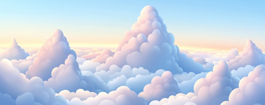Cloud formation and scenic skyscapes nature digital art tranquil environment aerial view atmospheric beauty