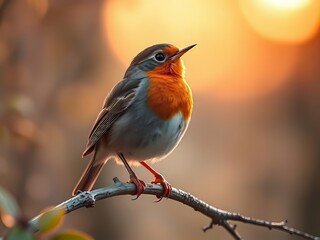 "European Robin Singing Morning Song