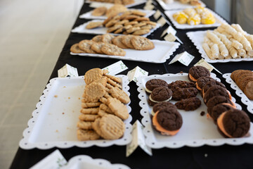 cookies on plates