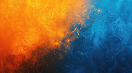 Obraz premium A bold gradient from blue to orange, with dynamic light effects and subtle textures.