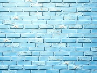 Obraz premium Vibrant Pastel Blue Brick Wall Background - AI Photo