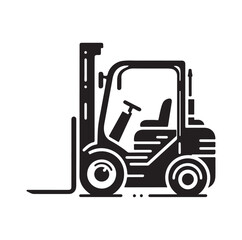 a forklift machine silhouette vector illustration