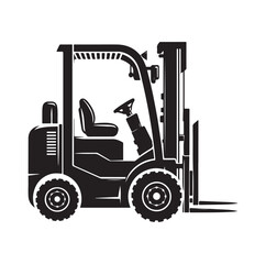 a forklift machine silhouette vector illustration