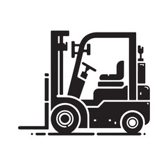 a forklift machine silhouette vector illustration