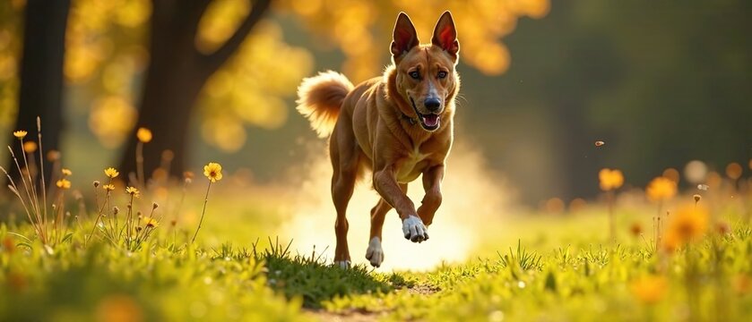 Barsoi Coursing, Hunting, Dog, Action, Speed, Nature, Landscape, Depth of Field, Dramatic, AI Photography