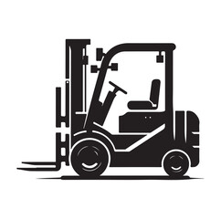 a forklift machine silhouette vector illustration