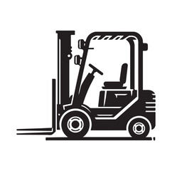 a forklift machine silhouette vector illustration