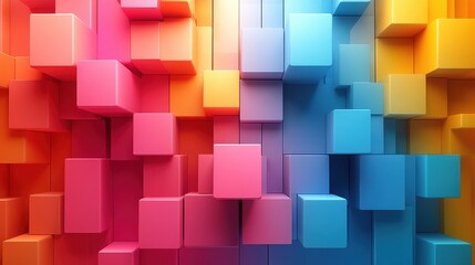 Obraz premium abstract 3d animation colorful geometric background seamless looped vide