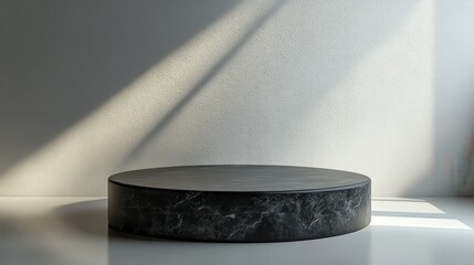  Modern Black Stone Display - Perfect for Product Mockups & Minimalism