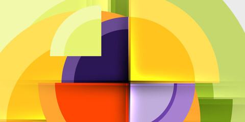 Circle and semi circle geometric background. Vector Illustration For Wallpaper, Banner, Background, Card, Book Illustration, landing page