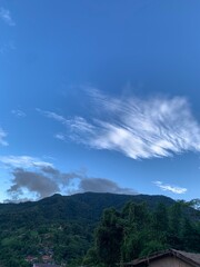 clouds over the mountains