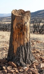 Fototapeta premium Water scarcity impact: critical effects of drought on natural resources, agricultural productivity, and human resilience, emphasizing the necessity for innovative conservation strategies.