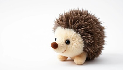 toy hedgehog isolated on white background