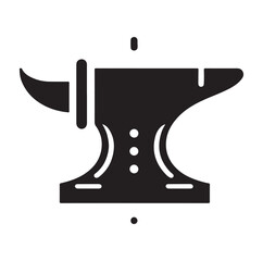 anvil icon silhouette vector illustration