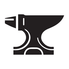 anvil icon silhouette vector illustration