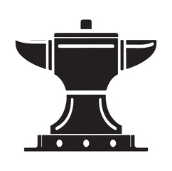 anvil icon silhouette vector illustration