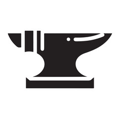 anvil icon silhouette vector illustration