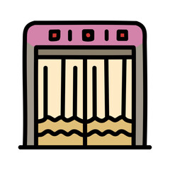 Hydroelectric flat icon vector sign