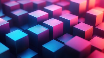 Obraz premium abstract 3d render geometric composition with cubes seamless looped animatio