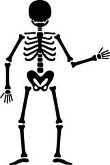 halloween skeleton vector symbol icon design. Beautiful illustration isolated on white background