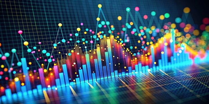 Scatter Plot AI Photo, Customizable Points, High Depth of Field, Clean Design