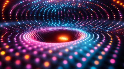 Vibrant swirling patterns create a captivating digital vortex