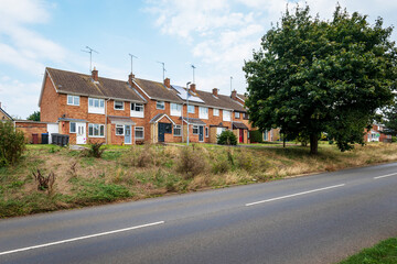 traditional detached house within residential estate in England UK