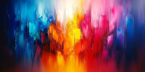 Fototapeta premium Vibrant Abstract Colorful Painting