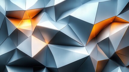 Obraz premium abstract 3d rendering of low poly metal surfa