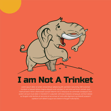 Promoting efforts to save the elephants from extinction, vector illustration for Save The ElepHant Day