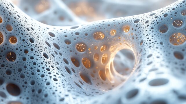 abstract 3d rendering of structure with spher