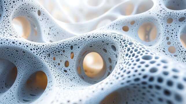 abstract 3d rendering of structure with spher