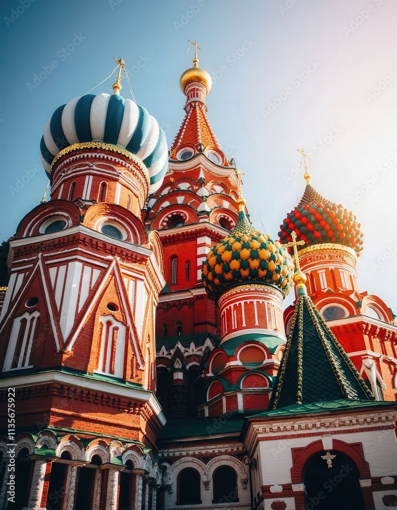 Wall mural Saint Basil's Cathedral: Colorful Domes & Architecture
