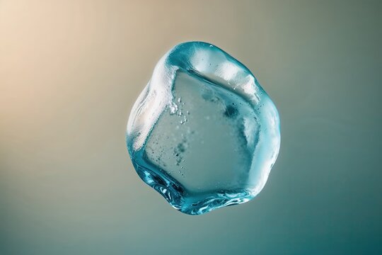 Ice Granule Floating in Soft Colored Background