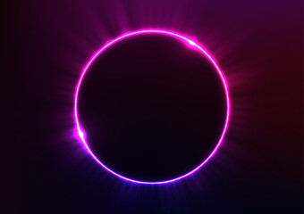 Dark art purple digital ring space light line background