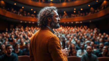 Expert speaker delivering an inspiring keynote speech on business leadership and innovation at conference