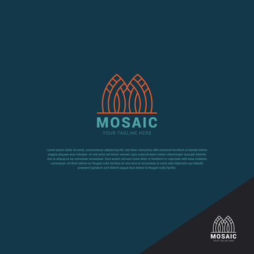 MOSAIC Geometric Logo. Ornamental symbols