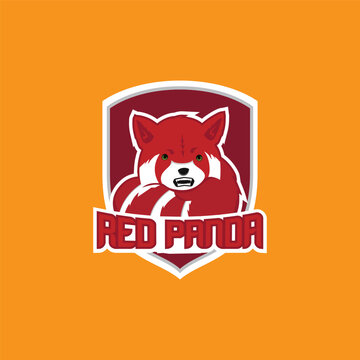 Red Panda Mascot E-Sport Logo