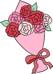 cute Valentine love decorative accessory element doodle
