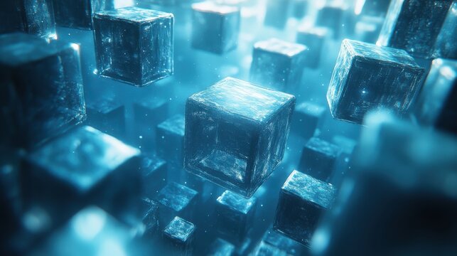 abstract geometric design rotating cube seamless looped animatio