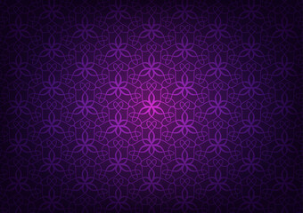 Swirl pattern line curve flower purple background