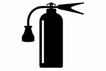 Fire extinguisher icon silhouette illustration vector. Fire extinguisher black isolated icon sign. Fire extinguisher vector symbol.