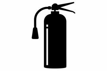 Fire extinguisher icon silhouette illustration vector. Fire extinguisher black isolated icon sign. Fire extinguisher vector symbol.