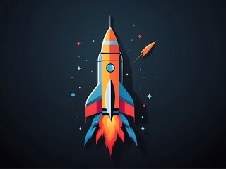 Obraz premium rocket on the moon