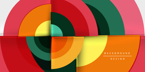 Obraz premium Techno circles and semi circles. Vector Illustration For Wallpaper, Banner, Background, Card, Book Illustration, landing page