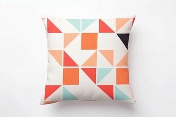 Geometric Pillow , Isolated white background, flat la