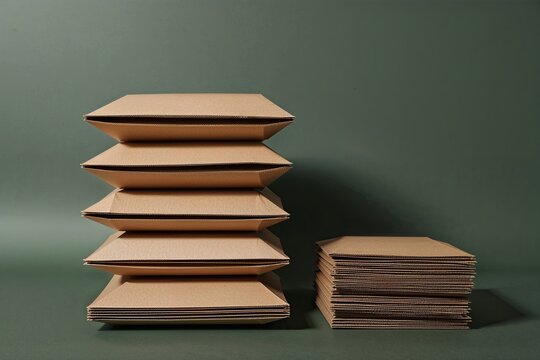 Stacked Cardboard Envelopes for Efficient Transit and Organization on a Neutral Surface