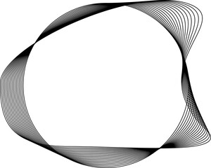 Circles line warped round with wavy dynamic lines