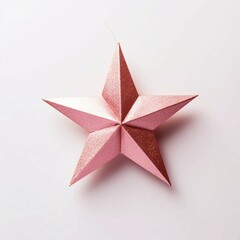 Obraz premium glittery star ornament , Isolated white background, flat lay