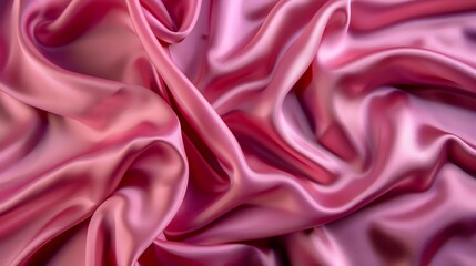Obraz premium A close-up of a piece of pink satin fabric.